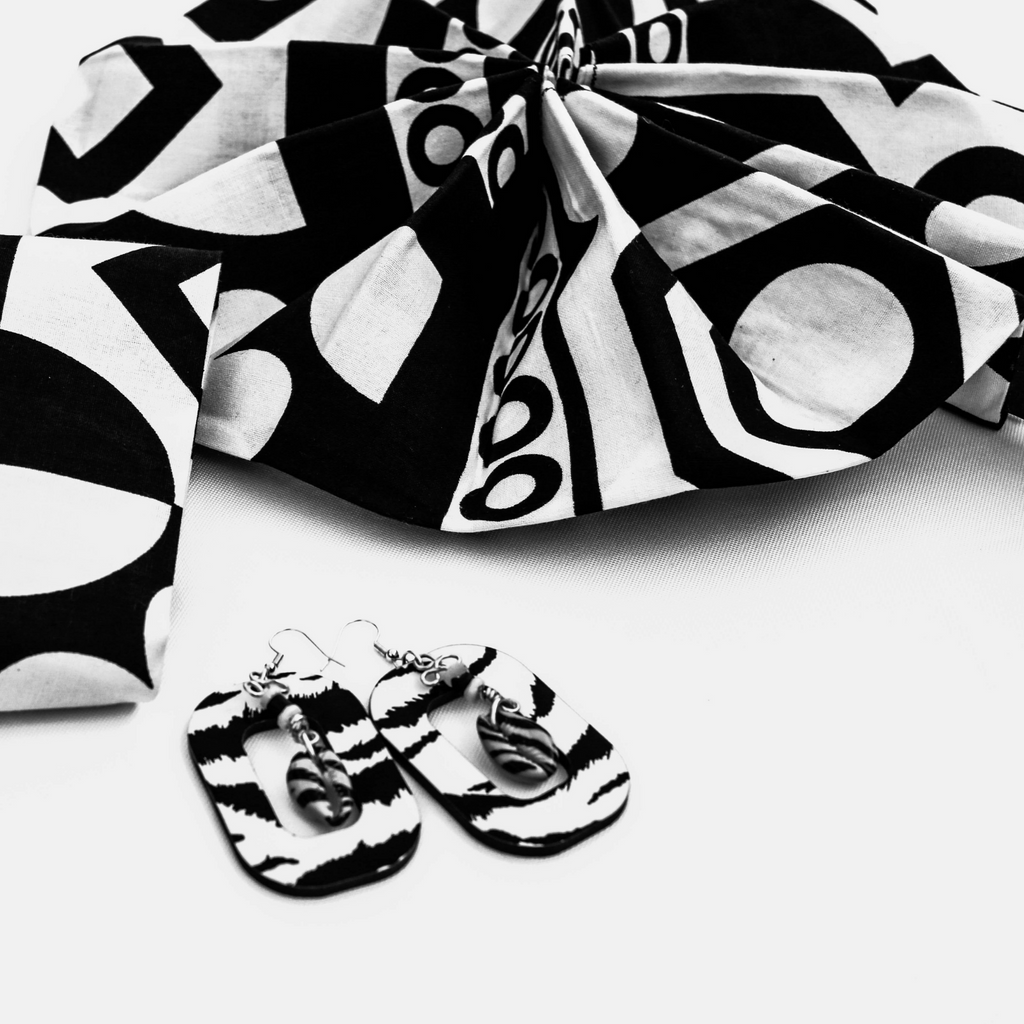 Zebra Print Earrings -Make it Plain